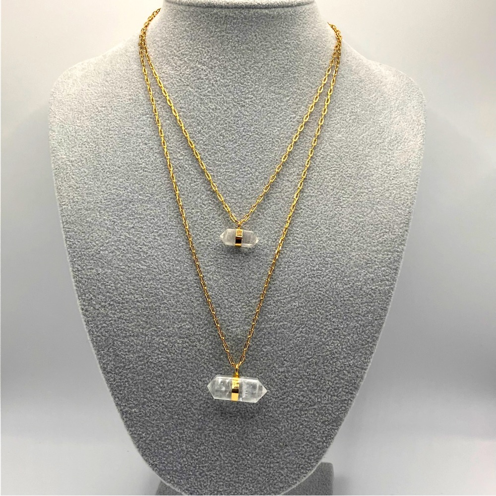 Layered Quartz Crystal Necklace